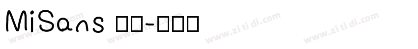 MiSans 正文字体转换